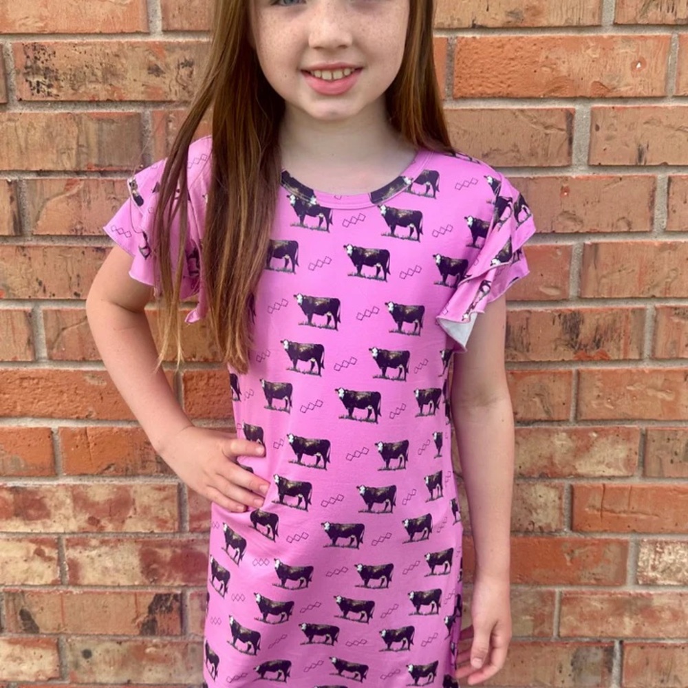 Cows Come Home Kids Dress